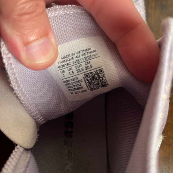 GIRLS' CONVERSE CHUCK TAYLOR ALLSTAR LUGLIFT PS SNEAKERS Purple Sparkles Size 2 - Picture 6 of 8